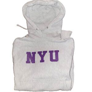 Heather Gray Unisex NYU-Champion Heavy Weight Classic Hoodie - S